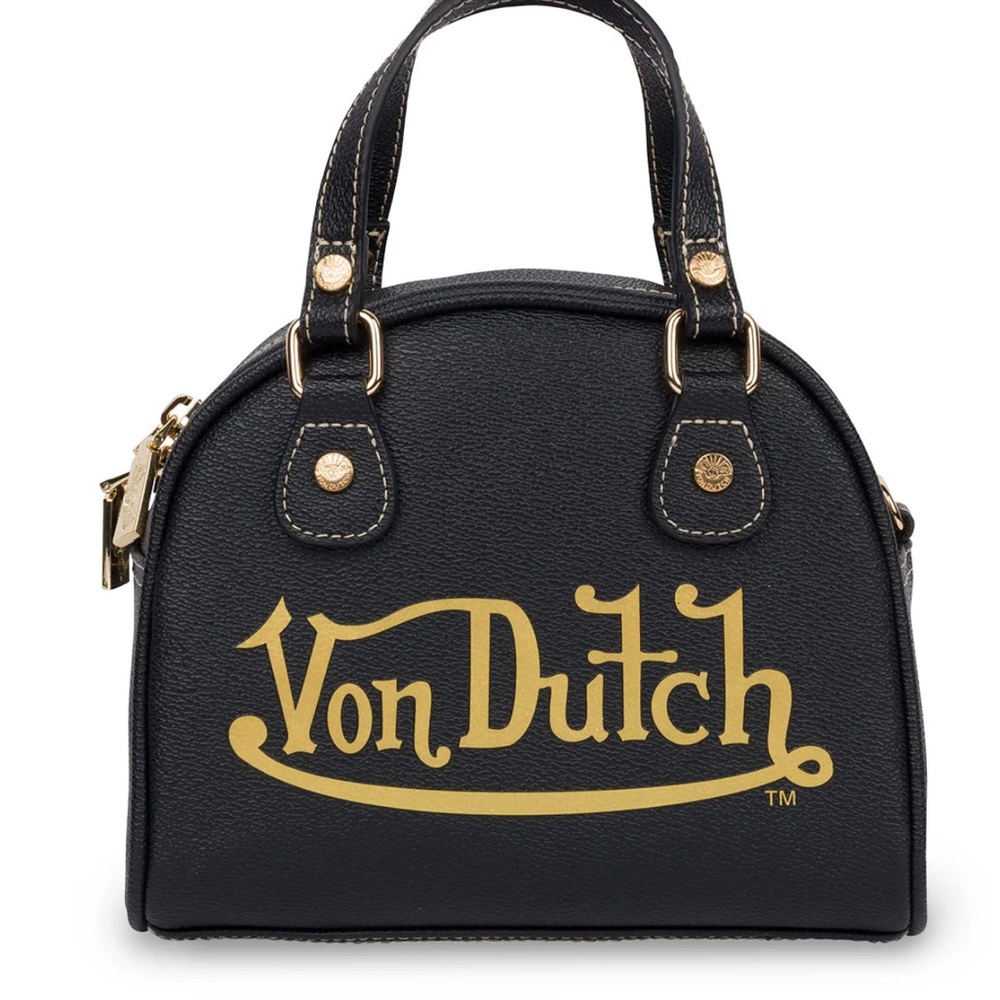 Von Dutch Racing Black and Gold Bowling Bag